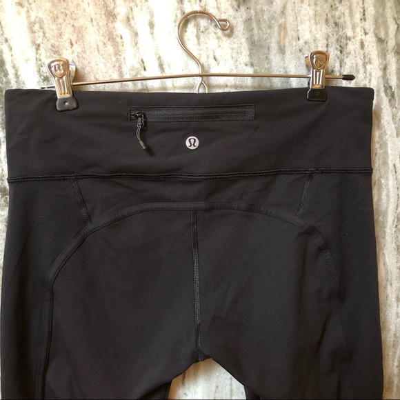 Lululemon cropped 3/4 leggings mesh detail black - Picture 3 of 7